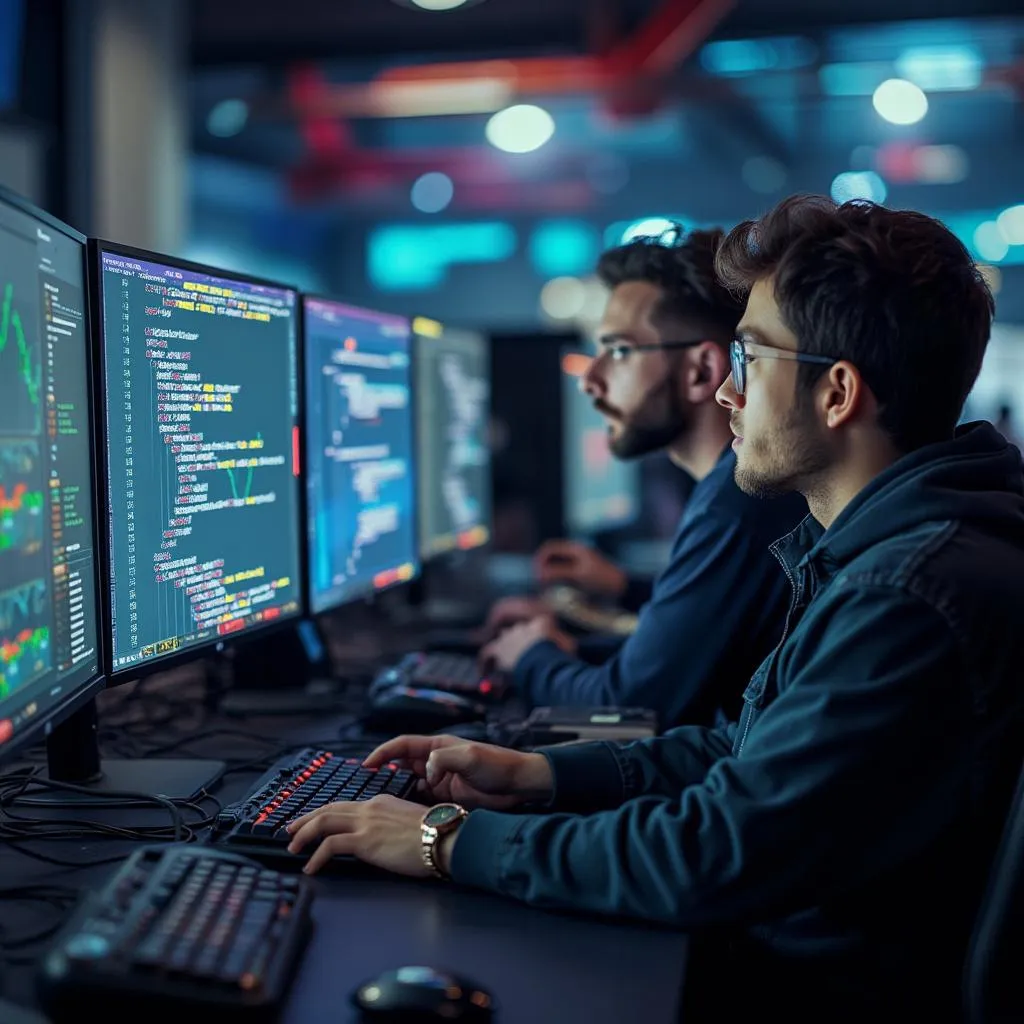 Developers coding social casino games